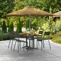 Lancaster Table & Seating 9' Nutmeg Crank Lift Auto Tilt Aluminum Umbrella 164UMBTL09CM